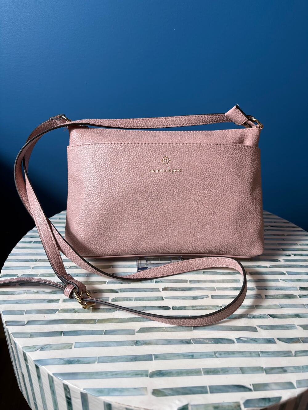 Nanette Lepore Pink Pebbled Crossbody Bag